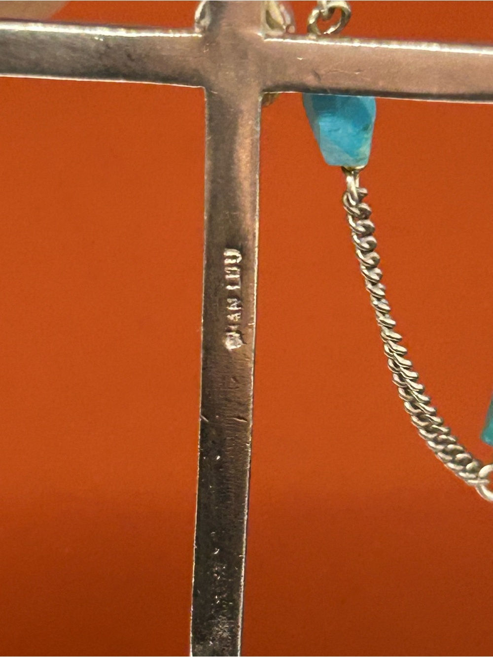 Chan Luu 925 Sterling Silver Turquoise Cross necklace 38” - Picture 11 of 13